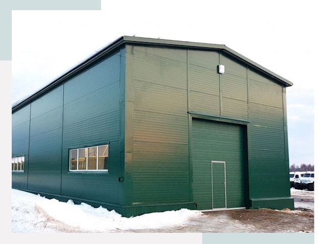 Двускатные ангары в Усть-Лабинске