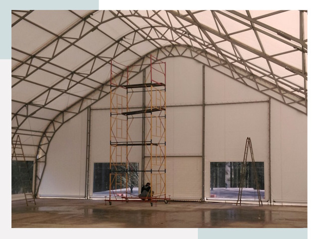 Шатровые ангары в Усть-Лабинске